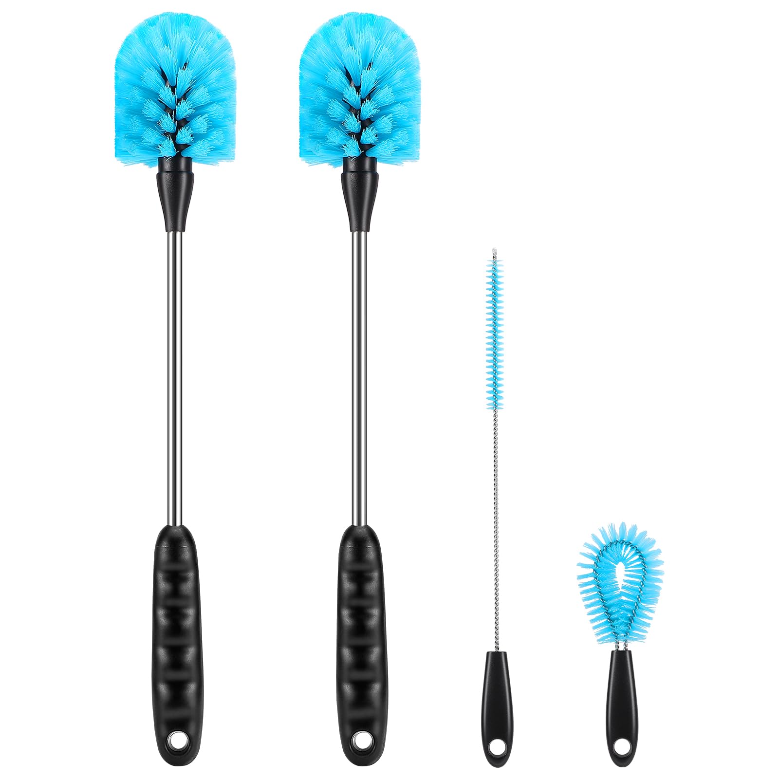 Photo 1 of UNIFUN 3-in-1 Stainless Steel Cleaning Brush Set, Long Handle for Narrow Neck Bottles, Sport Bottles, Coffee Mugs, Tumblers, Flask