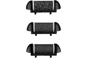 CIVYPRO Extra Coarse 3 Refill Rollers for Electric Feet Callus Remover, Replacement Rollers Heads Foot Care Pedicure Tools 3 Pack- 1 Extra Coarse, 1 Regular Coarse, 1 Gentle Coarse Refill Rollers