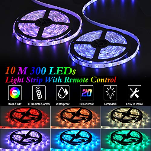 YORMICK LED Strip Lights for Bedroom, 32.8 Feets Waterproof LED RGB