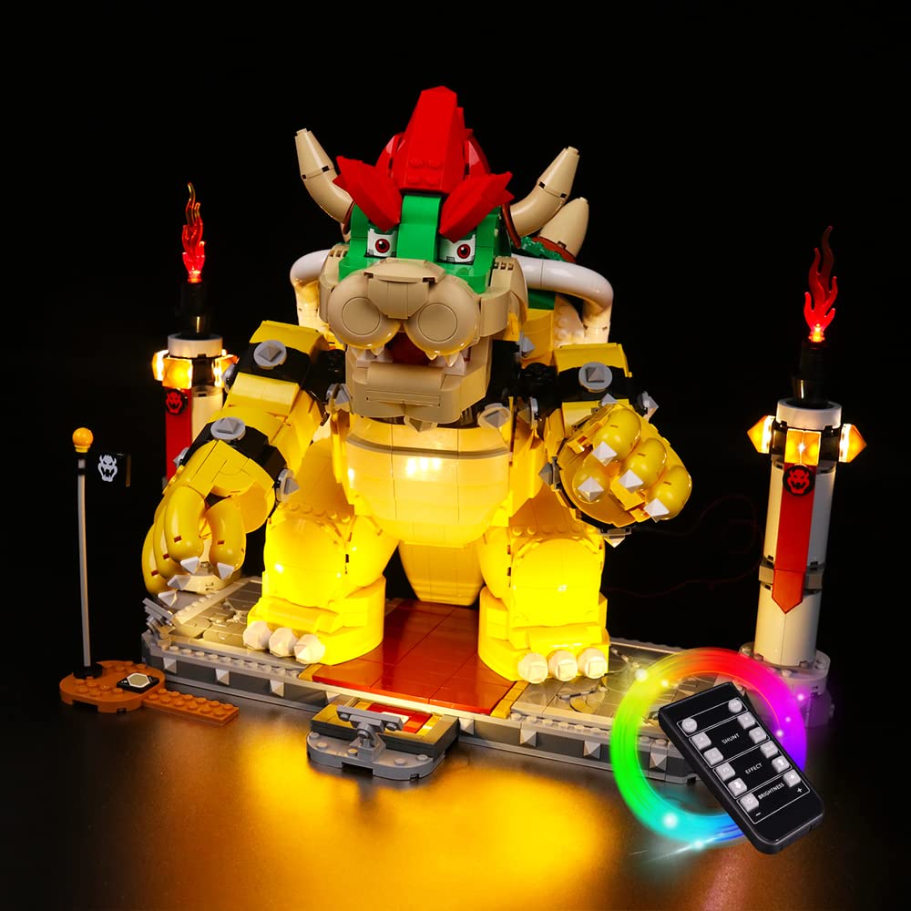 Led Light Kit for Lego The Mighty Bowser, Led Lighting Set for Lego 71411 Super Mario The Mighty Bowser - Not Include Models, Just Light Set(Remote Control Version)