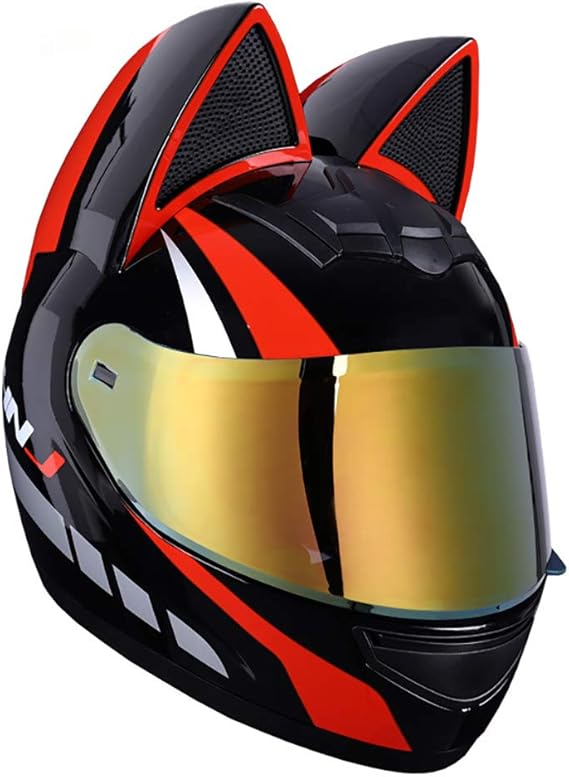 HENGGE Casco Creativa De Oreja De Gato, Versión Mejorada del Casco De Oreja De Gato Desmontable HENGGE Casco Creativa De Oreja De Gato, Versión Mejorada del Casco De Oreja De Gato Desmontable