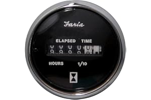 Chesapeake Black Stainless Steel Hour Meter