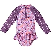 UV SKINZ UPF 50+ Baby Girl's Long Sleeve Ruffled Swim Suit
