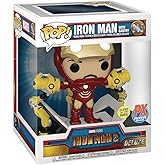 Funko Pop! Iron Man 2: Iron Man MKIV with Gantry Glow-in-The-Dark Deluxe Vinyl Figure