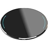 TOZO W1 Wireless Charger Thin Aviation Aluminum Computer Numerical Control Technology Fast Charging Pad Black (NO AC Adapter)