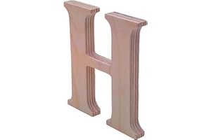 WOODEN LETTER STORE 4 Inch Wooden Letter H, 1/2 Inch Thick. Ready for Decorating. for Home Decor, Office Signs, or Party Decorations.
