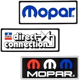 Mopar Vinyl Stickers Direct Connection, Mopar RWB Logo, 2002-Current Logo 3 piece Sticker Set
