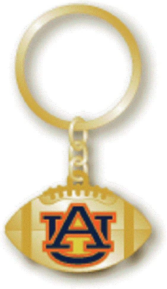 Auburn Tigers Gold Football Keyholder Keychain With AU Logo