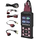 QPKING M3-A Motorcycle Diagnostic Tool for Honda, Kawasaki and Yamaha | Motorcycle scanner for Honda 4P, Kawasaki 4/6P and Yamaha 2/3/4P; reads and clears codes, live data, resets and active tests