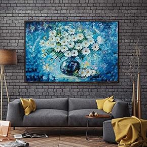 Floating Framed Canvas Wall Art for Living Room, Bedroom Bouquet Canvas Prints for Home Decoration Ready to Hang - 16x24 inches