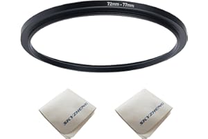 SKYZHENG 72mm Lens to 77mm Camera Lens Adapter 72mm to 77mm Step Up Ring Adapter Ring for All Brands of UV ND CPL, with Premium Lens Wiping Cloth (2 Pack) (72mm-77mm)