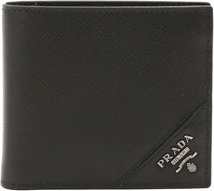 Amazon プラダ Prada メンズ 財布 2つ折り財布 2mo513 Qme Saffiano Metal Nero ネイビー Prada プラダ 財布