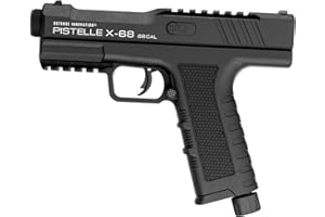DEFENSE INNOVATION GEN2 Pistelle X-68 Cal CO2 Powered 35-50 Joules Factory Production Version (Black)