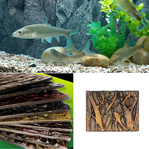 Gbell Aquarium 3D Foam Rock Reptile Stone Decor Cuttable Aquarium Background Backdrop Fish Tank Board Decor,1Pcs