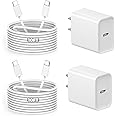 10Foot USB C Charger for iPhone 16 Charger, 2Pack Type C Charger Block Long 10FT USB C Cord Cable Fast Charging for iPhone 16/16 Pro/16 Plus/16 Pro Max/15/15 Pro/15 Plus/15 Pro Max/iPad Mini/iPad Pro