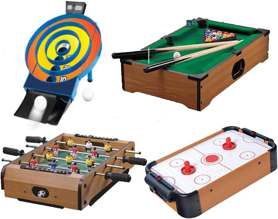 Amazon Multi Pack 4 Game Tables Mini Table Top Table Games For