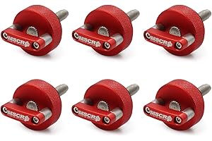 WNSEU Billet Aluminum Hard Top Quick Removal Fastener Thumb Screw Integrated D Ring for Jeep Wrangler JK 2007-20018 JL 2018-2022 & Gladiator JT (Red)