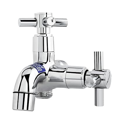 SBD Corsa Two Way Bib Cock/Tap Two Way Faucet Made of 100% Brass Chrome Plated
