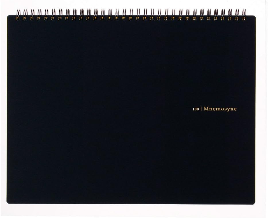 Maruman MNEMOSYNE Notebook 8.66 x 11.69 Inches (Horizontal A4), 5mm-squared, 70 Sheets (N180A)