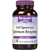 Bluebonnet Full Spectrum Optimum Enzymes Vegetarian Capsules, 90 Count | Amylase Gut Health for Women &amp; Men; Vegan, Gluten-Free