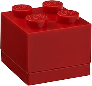 Room Copenhagen LEGO Mini Box, Brick 4, Bright Red