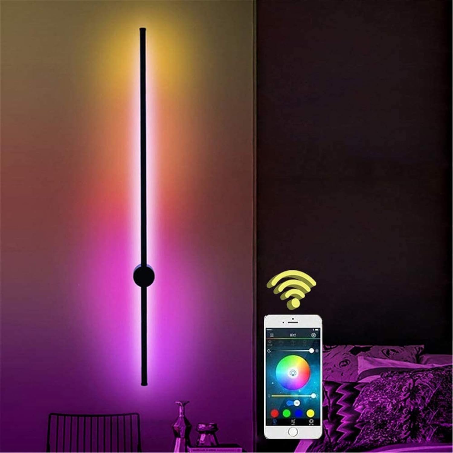 Bluetooth WiFi LED Floor Lamp RGB Modern Standing Lamp Works with Alexa