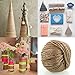 SOLEDI Natural Jute Twine String Rope Soft Floral Craft Wedding Gift Tags Wrap Decor Decoration Ornament DIY Handmade Retro Decor Photo Wall Lamp (1 Pcs X 328 Feet)