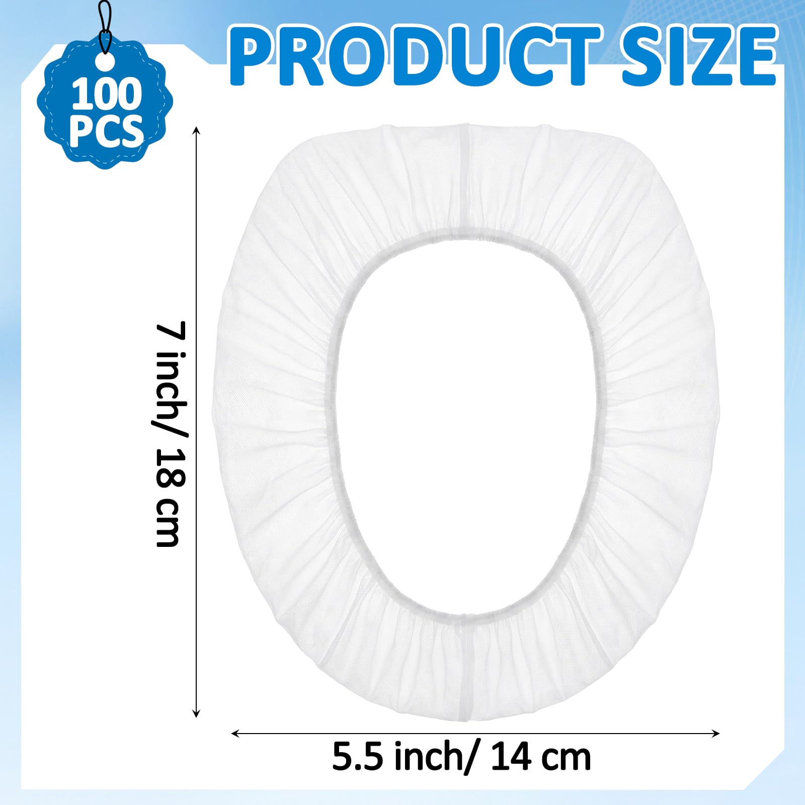 Condition photo showing New/Like New for dunzoom 100 pack disposable toilet seat covers, flushable non woven fabric travel toilet seat covers