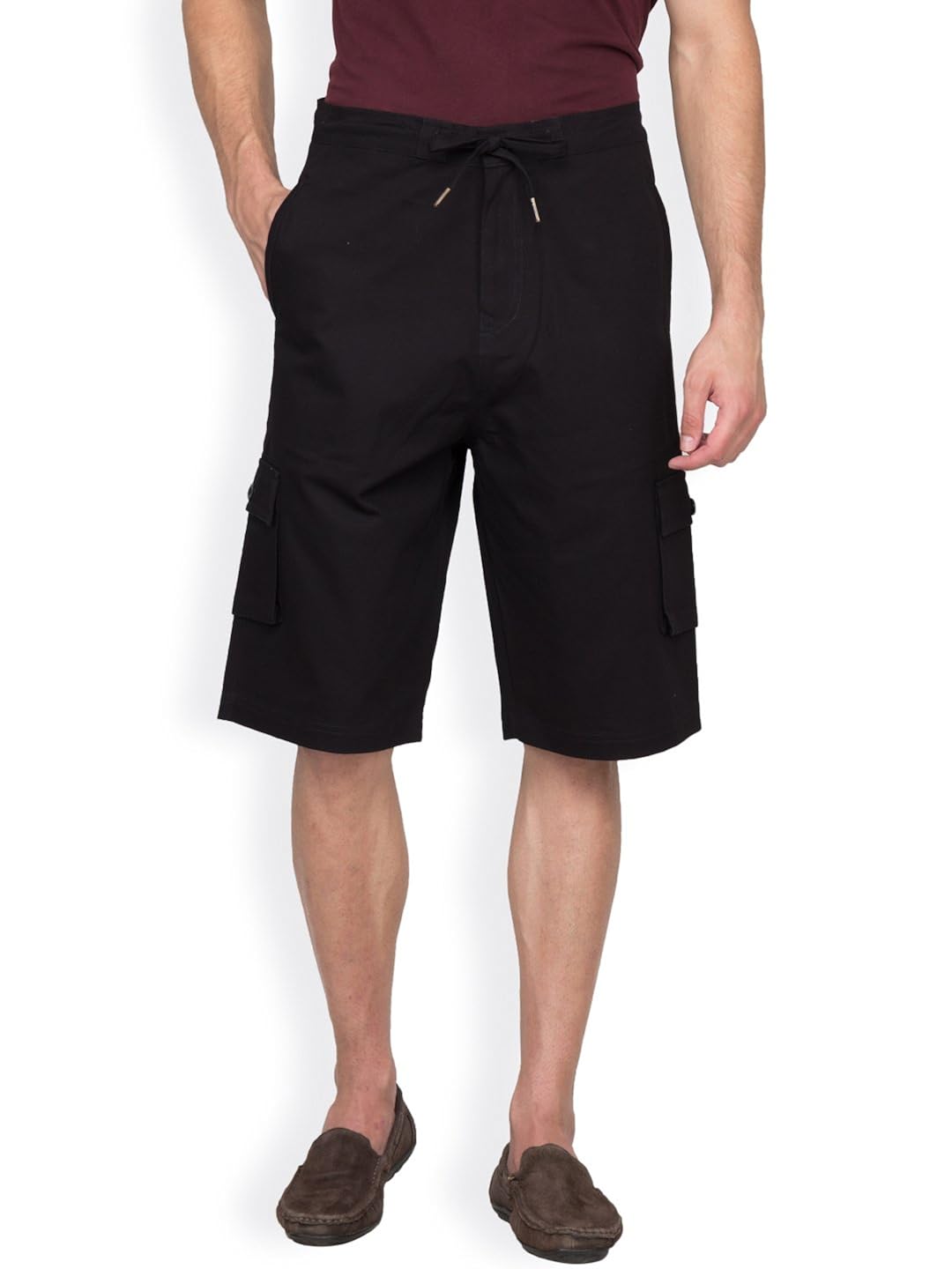 hypernation black color casual three fourth for men