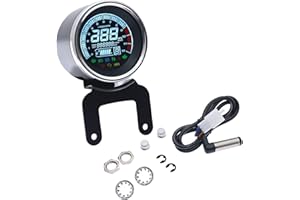 KAOLALI Motorcycle GPS Speedometer Multi Function Speedometer 12V Motorcycle LCD Digital Odometer Tachometer Fuel Gauge