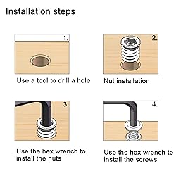 Wadayu 100pcs Threaded Inserts for Wood, Screw in