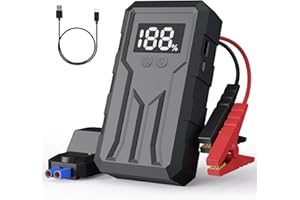 HEREROD Jump Starter 4000A Peak, Portable Car Battery Jump Starter for 9L Gas 8L Diesel Engines, Power Pack with LED Flashlight, USB Quick Charge, Auto Battery Charger for Cars, Trucks, SUV, Gifts for Men