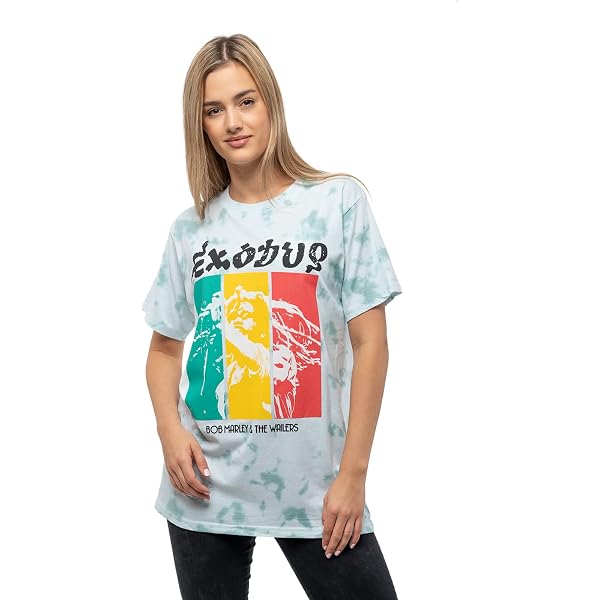 Official Bob Marley 1977 Tour T-Shirt - Men's Grey Dye Wash, 60% Cotton 40% Polyester, Unisex Sizing - View #2