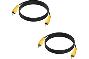 YARCHONN RCA Audio Coaxial Cable Adapter RCA Male to Male AV Audio Video Projector Television Cable Cord for Home Theater DVD