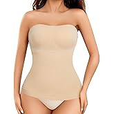 Miguofan Strapless Shapewear Tank Tops for Women Tummy Control Compression Tanks Shaper Cami Slimming Camisole