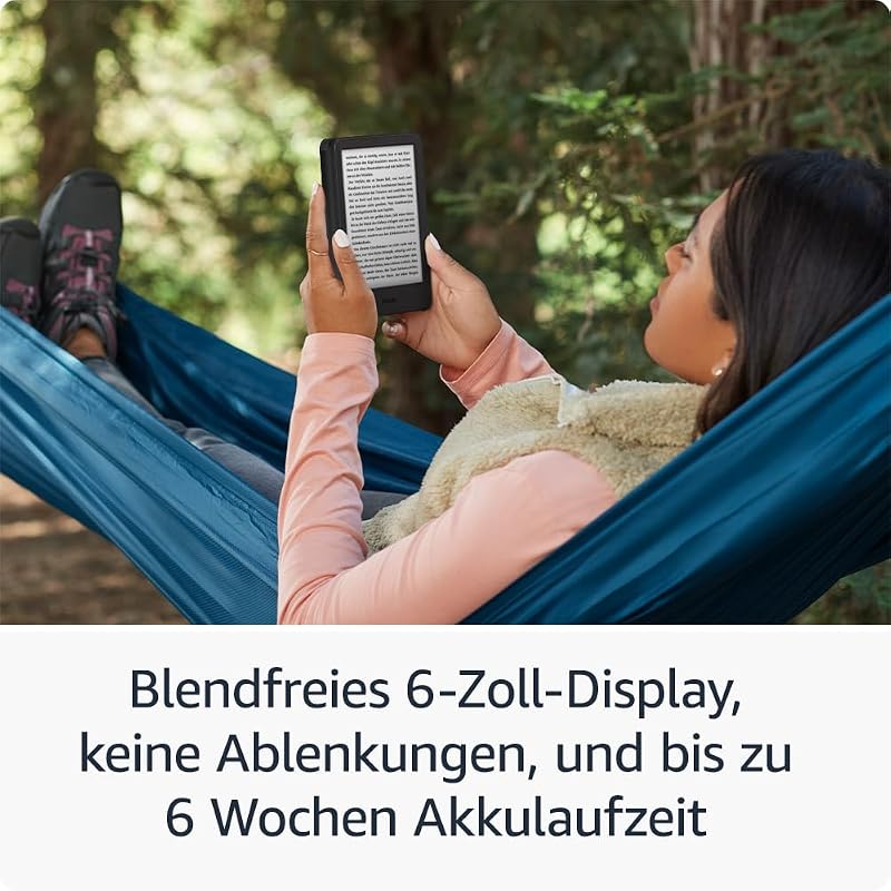 Kindle 16 GB (Version 2024) – Leicht und kompakt, mit schnellem Umblättern und hohem Kontrastverhältnis – ohne Werbung – schwarz