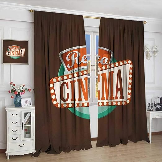 Amazon Com Youpinnong Movie Theater Room Darkening Wide Curtains
