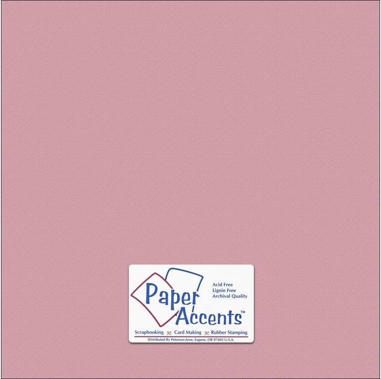 Accent Design Paper AccentsCdstk Stash Builder 12x12 73# Textrd Vintage Rose, ะnะต ะ ะฐัk