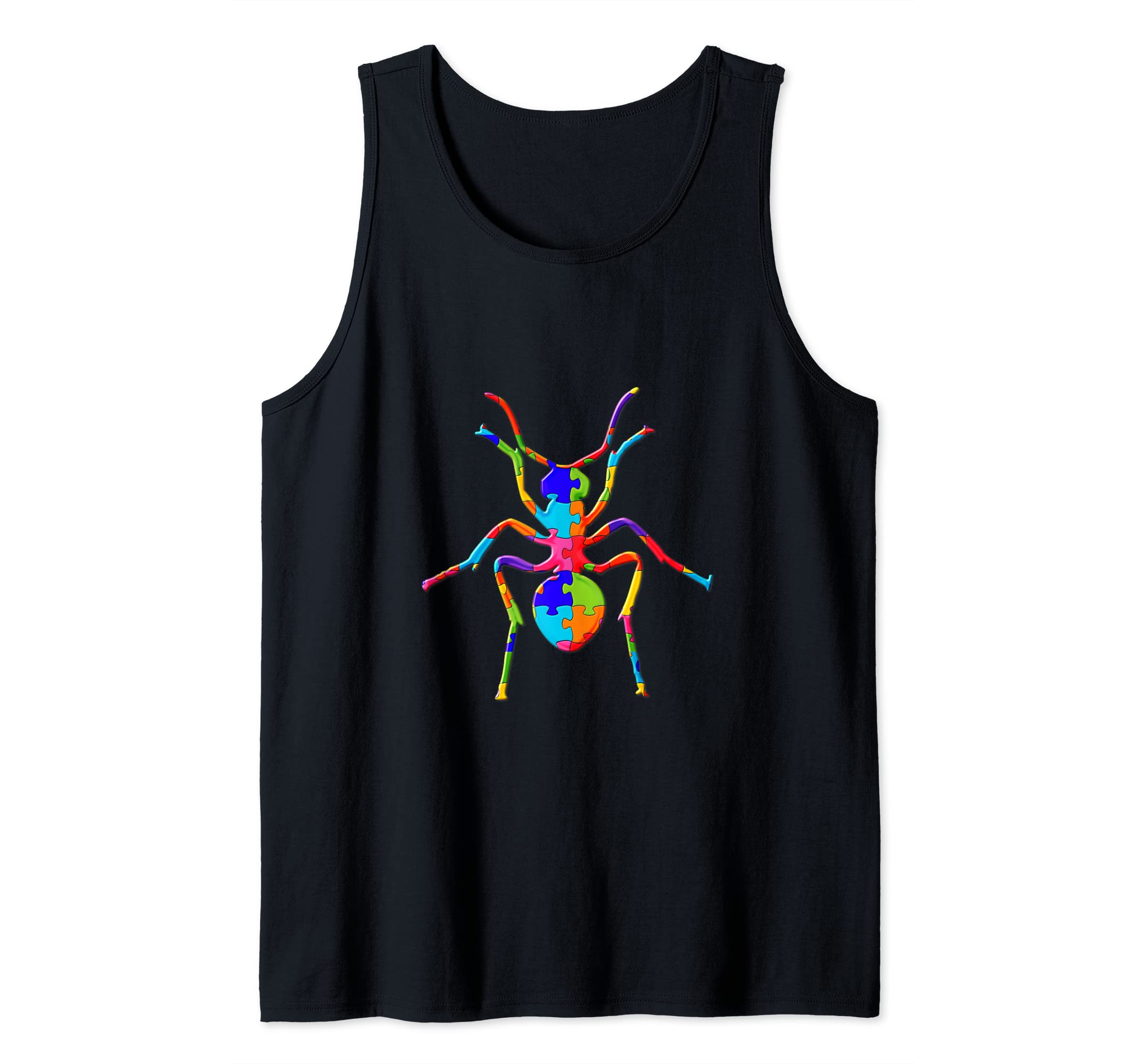 Ant insect Jigsaw Autism Puzzle Tank Top