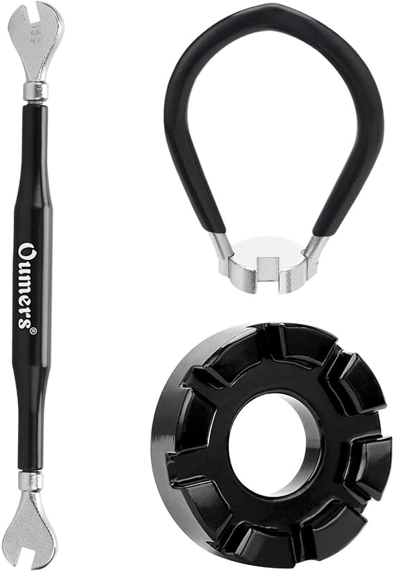 Oumers 3 Pack of Bike Spoke Wrench Kit, Steel Bike Rim Correct