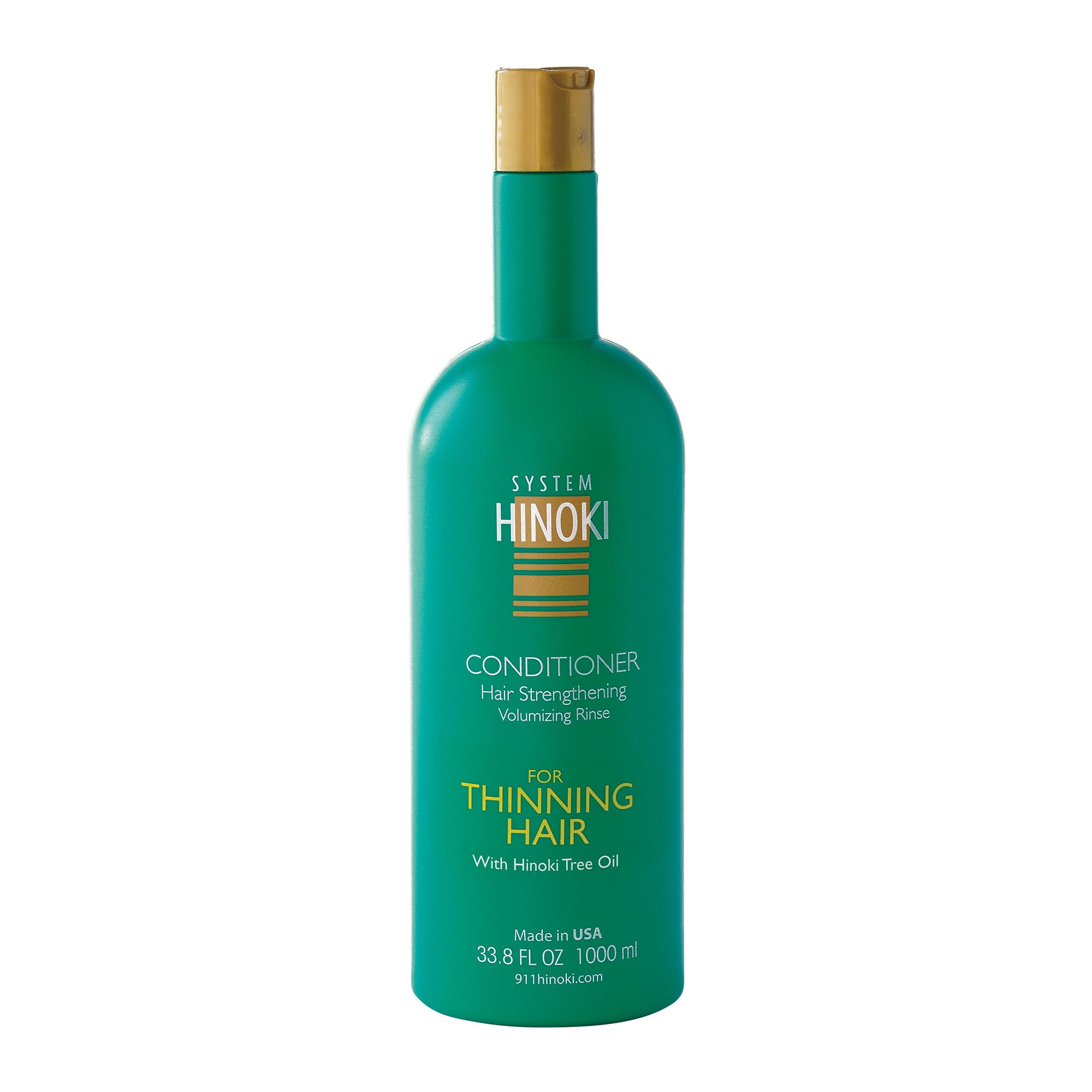 Hinoki System Conditioner Revitalisant for Thinning Hair with Pure Hinoki Tree Oil and Retinyl Palmitate to Improve Texture and Help to Prevent Split Ends, Dry Scalp, Leaves Hair Oil Free. 90 Days Money Back Guarantee By Alkam Inc. New Packaging, 33.8 .., 1000ml