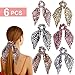Wooyaya 6Pcs Scarves Scrunchies Tropical Travel Style Elastic Hair Bands Hair Ties Rope Ponytail Holder Hair Accessories for Women and Girls