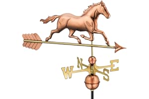 Good Directions Polished Copper Trotting Horse Weathervane – Decorative Rooftop Accent for Barns, Homes, Sheds, and Cupolas – Durable & Handcrafted
