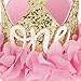 Love Sweety Baby Rose Flower Golden Crown Birthday Headband Hair Accessories (Chiffon Flower ONE)