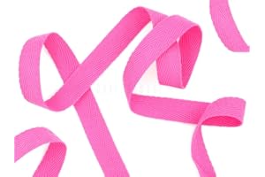 CRAFTMEMORE 3/4 Inch Twill Tape Fabric Ribbons Webbing Herringbone Twill Bias Binding Tape for Clothes Sewing Craft Trim Lace 36 Yards (MP5 Rose Pink)