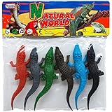 Crocodile Toys for Kids (Pack of 6 Pieces). Realistic Looking Crocodile Action Figures. Mini Crocodile Figures Assorted | Animal Toy for Kids | Gift for Boy | Gift for Girl | Birthday Gift