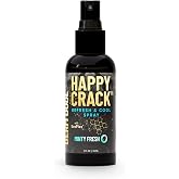 Derm Dude Happy Crack Refresh &amp; Cool Body Spray | Minty Fresh Mens Deodorant Spray for Body &amp; Skin | Odor Control with Witch Hazel &amp; Natural DeoPlex | Soothing, Cooling &amp; Fast-Drying | 2 oz
