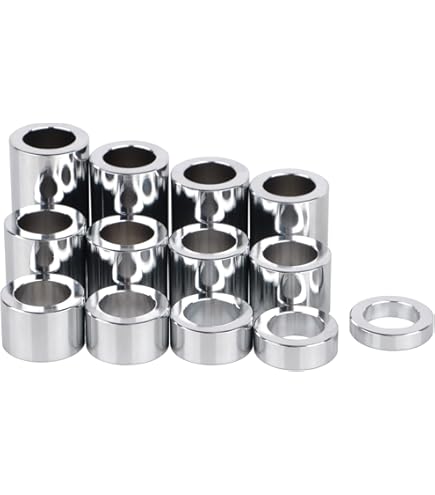 Universal Chrome Wheel Axle Spacers Kit ID-3/4 OD-1-1/8" For