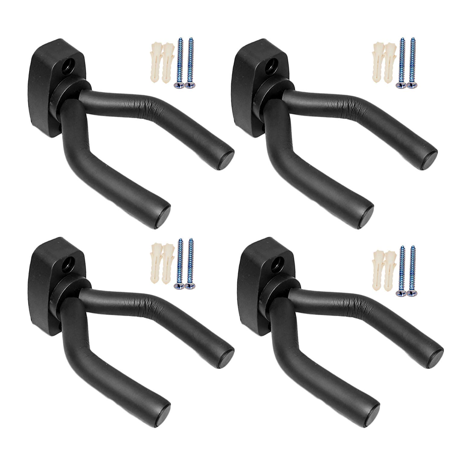 Mifz 4 Pack Vertical & Horizontal Gun Racks Wall Mount Gun Storage Display Hanger Hook Holder for Rifle, Shotgun, Airsoft, Pistol and Baseball Bat