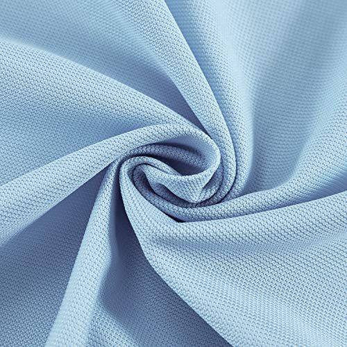 Macochico Blue Medical Curtains Privacy Hospital Cubicle Curtain with Flat Hook Hanging for Hospital Medical Clinic SPA Lab Curtain Room Divider,5ft Wide x 8ft Tall(1 Panel)